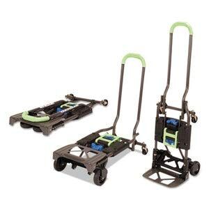 COSCO 2-in-1 Multi-Position Hand Truck and Cart, 16 5/8 X 12 3/4 X 49 1/4, Blue/Green
