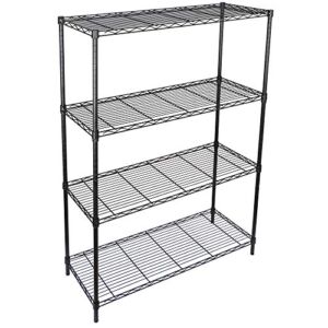 ZENY 4-Shelf Adjustable, Heavy Duty Storage Shelving Unit, Steel Organizer Wire Rack, Storage Rack with Leveling Feet for Kitchen Office Garage