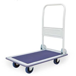 Best and Affordable New 660lbs Capacity Platform Cart, Thickened Plate Flatform Folding Dolly, Foldable Warehouse Moving Push Hand Truck