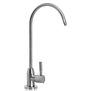 Reverse Osmosis Faucet, Drinking Water Faucet, Brushed Nickel Ro Faucet, Drinking Water Filter Faucet, Lead-Free Filtered Water Faucet, 1/4 & 3/8 inch Tube, Quick Connect Converters, by Joy Swan