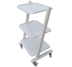 INTBUYING Dental Cart Multi-Function Mobile Nurse All High-Carbon Steel Utility Dentist Cart Ultrasound Rolling Trolley 40-70KG with Brake Wheels 3 Layers for Dental Surgical Beauty Salon