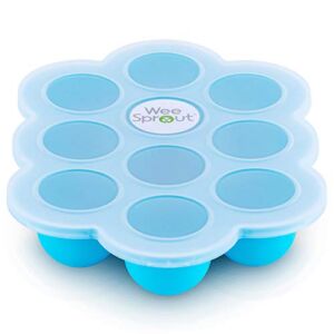 WeeSprout Silicone Baby Food Freezer Tray with Clip-on Lid by WeeSprout – Perfect Storage Container for Homemade Baby Food, Vegetable & Fruit Purees, and Breast Milk