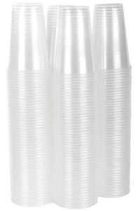 TashiBox 9 oz clear plastic cups – Disposable cold drink party cups (200)