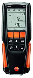Testo 310 Residential Combustion Analyzer with Printer – O2 and CO2 Detector Set for Heating Systems