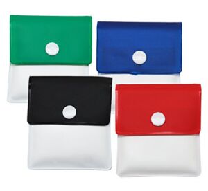 Meta-U Pocket Ashtray Pouch- Fireproof PVC-Odor free-Portable Compact- Assorted Color- pack of 4