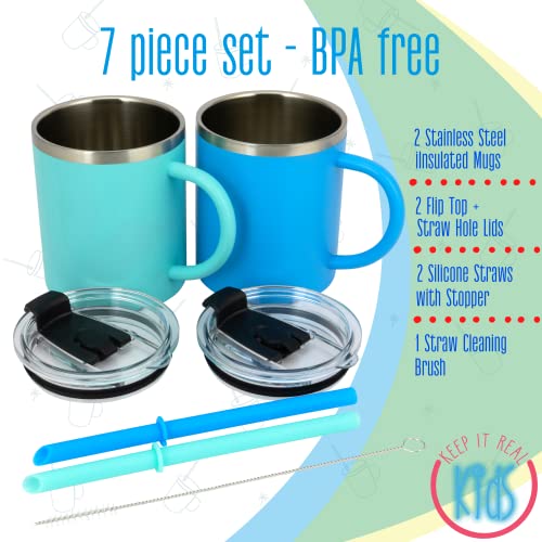 Real Deal Steel “Keep it Real Kids Mugs – 100% BPA Free Kids Coffee Mug for Hot Chocolate – Set of 2 | The Storepaperoomates Retail Market - Fast Affordable Shopping