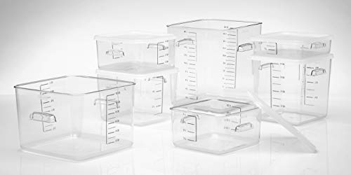 Rubbermaid Commercial Products-FG630400 Plastic Space Saving Square Food Storage Container For Kitchen/Sous Vide/Food Prep, 4 Quart, Clear, LID SOLD SEPARATELY | The Storepaperoomates Retail Market - Fast Affordable Shopping