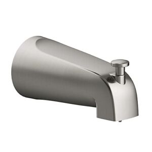 Design House 522920 Slip-On Tub Diverter Spout, 5 Inch, Satin Nickel