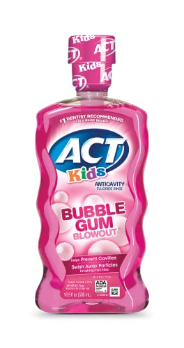 ACT Kids Anticavity Fluoride Rinse Bubble Gum Blowout 16.9 fl. oz. Accurate Dosing Cup, Alcohol Free | The Storepaperoomates Retail Market - Fast Affordable Shopping