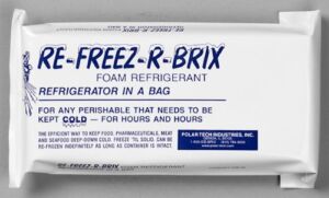 Polar Tech – RB 30 RB30 Re-Freez-R-Brix Foam Refrigerant Pack, 9″ Length x 4″ Width x 1-1/2″ Thick (Case of 3)