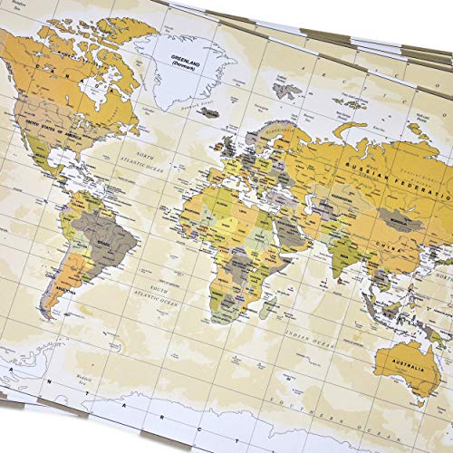 50 Disposable World Map Paper Place Mats 11” x 17” Rectangle Shaped Globe Travel Adventure Chargers Table Mat for Geography Learning Education Traveler Themed Crafts Dinner Party Decor | The Storepaperoomates Retail Market - Fast Affordable Shopping