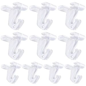 Clear Drop Ceiling Hooks,10 Pack Polycarbonate Ceiling Hanger T-Bar Track Clip Suspended Ceiling Hooks for Hanging Plants Office Home Stores and Valentine’s Day Wedding