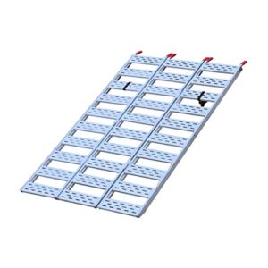 CargoSmart Aluminum Tri-Fold Ramp with Treads, 1 Pack — 1,500lb Capacity, 50” W x 76” L — Easily and Safely Load or Unload Push Mowers, Garden Tillers, ATVs and More
