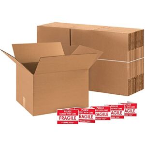 BOX USA Moving Boxes Medium, 18″L x 14″W x 12″H 20-Pack | Corrugated Cardboard Box for Packing, Shipping and Storage 18x14x12 181412