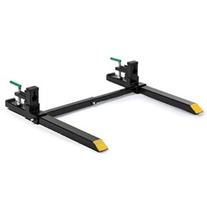 Titan Attachments Light-Duty Clamp-On Pallet Forks 30″ with Stabilizer Bar