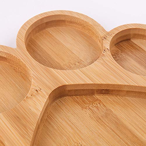 Paw Shaped Serving Tray with 5 Grooves 10 inch Wooden Cutting Board Claw Candy Dish Bowl (Paw) | The Storepaperoomates Retail Market - Fast Affordable Shopping