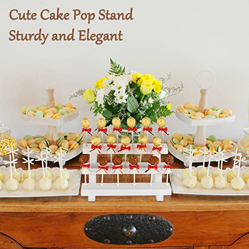 Echaprey Cake pop Lollipop Stand Cake Pop Holder Wood White Cake Pop Stand 3 Tier 17 Hole for Dessert Table of Wedding, Birthday Party, Christmas Day (17 Holes-3 Tier) | The Storepaperoomates Retail Market - Fast Affordable Shopping