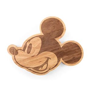 Disney Classics Mickey Mouse Cutting Board, Natural Parawood Cheese Paddle Board, Charcuterie Board/Bread and Crackers Serving Platter/Tray – 14 by 11 inch