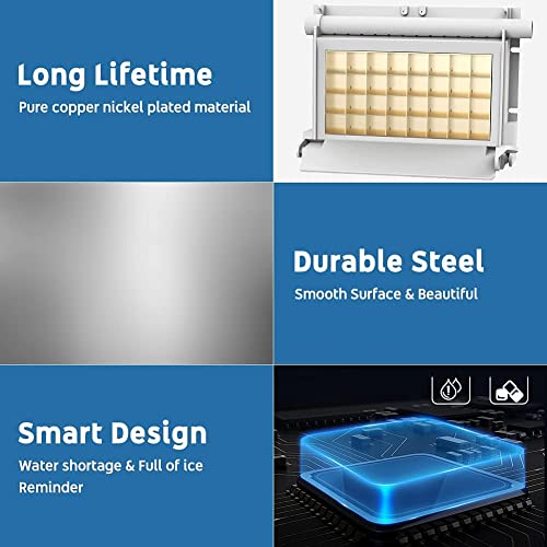 Commercial Ice Maker Machine, OYLUS 70 lbs/24H Stainless Steel Ice Cube Machine with 10 lbs Bin Ice Storage Capacity Easy Control Under Counter Free Standing for Home, Bar and Offices 120V | The Storepaperoomates Retail Market - Fast Affordable Shopping