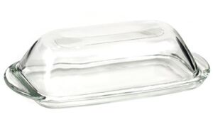 Anchor Hocking Glass Butter Dish with Cover, Single, Clear