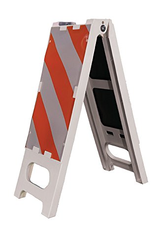 Cortina 97-01-006 Polypropylene Vertical Folding Barricade, 12″ Width x 44″ Height, Orange on White | The Storepaperoomates Retail Market - Fast Affordable Shopping