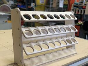 Spray Can Lube Holder Organization Storage Rack Wood Shelf Case Organizer 24-Slot Plywood