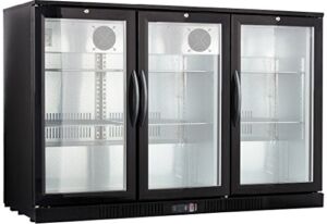 Procool Refrigeration 3-door Glass Front Back Bar Beverage Cooler; 54″ Wide, Counter Height Refrigerator
