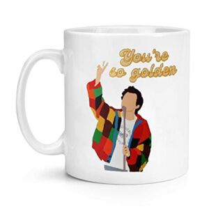 ZMKDLL You’re so Golden Harry Styles Fan Ceramic Novelty Coffee Mug Tea Cup 11 oz Large Drinking Cup Decor