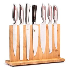 Magnetic Knife Block,Knife Holder,Knife Organizer Block,Knife Dock,Cutlery Display Stand and Storage Rack,Large Capacity,Double Side Strongly Magnetic (14.8 inch,12 Magnet)