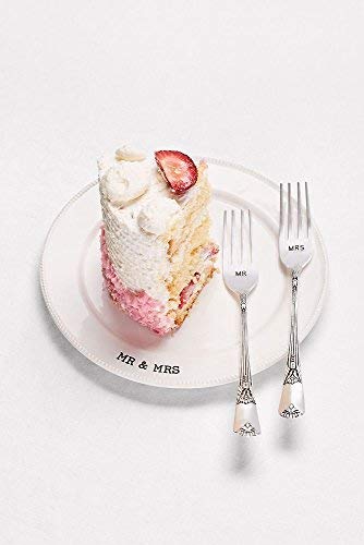 Mud Pie Plate & Fork Set MRS. Plate, Fork, White | The Storepaperoomates Retail Market - Fast Affordable Shopping