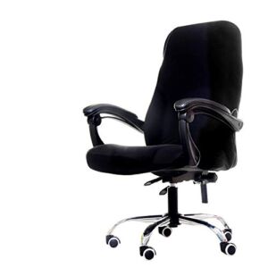 Deisy Dee Computer Office Chair Covers for Stretch Rotating Mid Back Chair Slipcovers Cover ONLY Chair Covers C162 (Black)