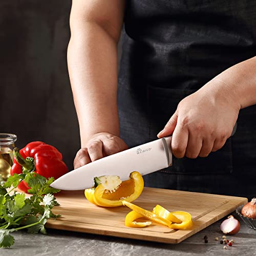 MAIRICO Ultra Sharp Premium 8-inch Stainless Steel Chef Knife – All-purpose Kitchen Knife for Slicing, Cutting, Mincing, Chopping Vegetables, Meat, Chicken, Turkey, BBQ, Brisket, Sashimi | The Storepaperoomates Retail Market - Fast Affordable Shopping