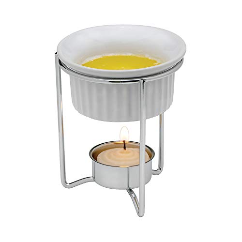 Maine Man Butter Warmer Set, Ceramic Ramekins with Chrome-Plated Steel Wire, Set of 2, 3-Ounce Capacity | The Storepaperoomates Retail Market - Fast Affordable Shopping
