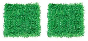 Beistle 2 Piece Novelty Tissue Paper Fake Grass Mats for Spring Summer Easter Party Decorations, 15″ x 30″, Green