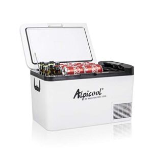 Alpicool K25 Portable Freezer,12 Volt Car Refrigerator, 26 Quart (25 Liter) Fast Cooling 12V Car Fridge Freezer -4℉~68℉, Car Cooler, 12/24V DC and 100-240V AC for Outdoor, Camping, RV, Truck, Boat
