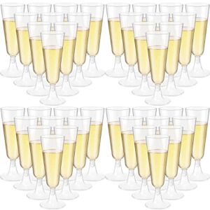 150 Pcs Champagne Flutes Plastic Champagne Glasses Clear Disposable Champagne Flutes Crystal Champagne Flutes Plastic Wine Glasses Plastic for Wedding Toasting Flutes Party Cocktail Cups (Clear)