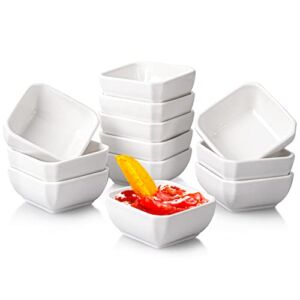 Taeochiy 12 Pack Ceramic Dipping Bowls, 3 Oz Soy Sauce Dish, Small Dip Bowls Set for Sauce, Side Dish, Condiments, Sushi, Ramekins Oven Safe