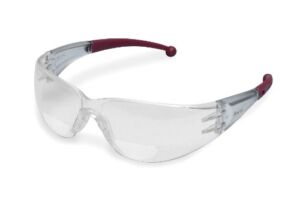 Elvex Clear Bifocal Reading Glasses, Scratch-Resistant, Wraparound