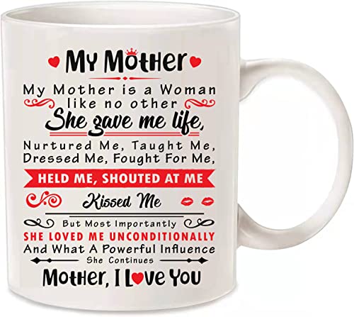 Mothers Day Gifts-She Gave Me Life-Birthday Gifts For Women From Daughter, Son-Best Gifts For Mom-Ceramic Coffee Mugs -11 OZ Fun & Cool Novelty Coffee Cup | The Storepaperoomates Retail Market - Fast Affordable Shopping
