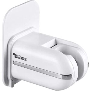 Gaoyu Adjustable Handheld Shower Head Holder Bracket, Plastic Bathroom 3M Adhesive Showerhead Adapter, Waterproof, Wall Mounted, Universal Showering Components – NO TOOLS REQUIRED