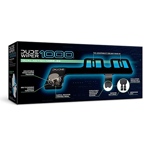 DUDE Wiper 1000 Bidet Attachment – Black Dual-Action Nozzle and Control Panel – Easy Installation – Fits Most Standard Toilets | The Storepaperoomates Retail Market - Fast Affordable Shopping