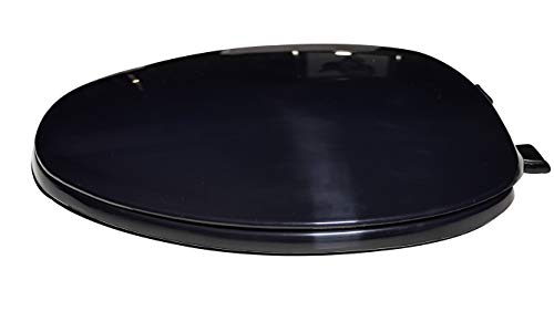Centoco 600-407 Elongated Plastic Toilet Seat, Closed Front with Cover, Heavy Duty Hinge, Regular Duty Residential or Light Weight Commercial Use, Black,407-Black | The Storepaperoomates Retail Market - Fast Affordable Shopping