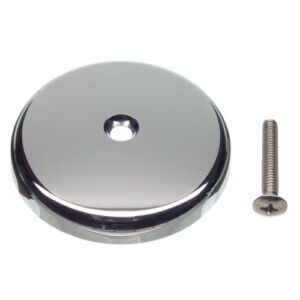 Danco Single Tub Drain Overflow Plate | One Hole | Screw Included, Chrome (89052)
