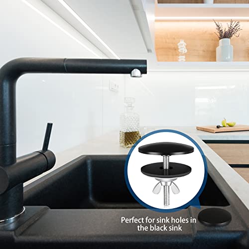 2 Pieces 2 Inch Kitchen Sink Hole Cover Black Faucet Hole Cover Stainless Steel Kitchen Sink Tap Hole Plate Stopper Cover Blanking Metal Plug | The Storepaperoomates Retail Market - Fast Affordable Shopping