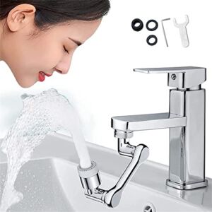 1080° Rotating Faucet Extender Aerator,Universal Splash Filter Faucet,Large Angle Rotating Splash Filter Faucet Aerator,Faucet Extender For Sink Bathroom With 2 Water Outlet Modes