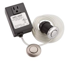 Moen ARC-4200-CH/SN AMC Kitchen Products Disposal Air Switch Controller, Chrome/Satin Chrome