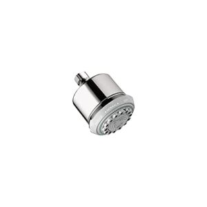 hansgrohe Clubmaster 4-inch Easy Clean Easy Install Showerhead Modern 3-Spray Full, Pulsating Massage, Soft spray with QuickClean in Chrome, 28496001
