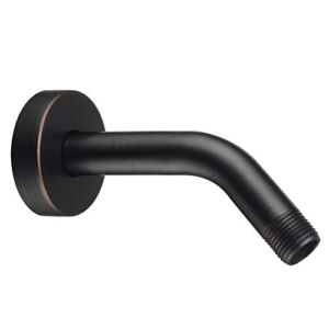 Purelux Shower Arm 6 Inch Universal Replacement Water Outlet PJ0603 Made of Stainless Steel, Flange Included, Oil Rubbed Bronze