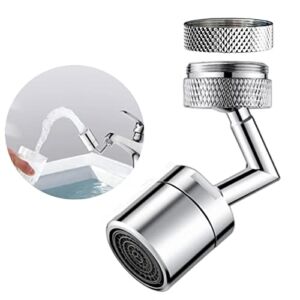 Faucet Extender for Kitchen Sink,720 Degree Swivel Sink Faucet Aerator for Kitchen and Bathroom Water Saving Faucet Sprayer Attachment Moveable Kitchen Tap Head (Two Water Modes) (‎HUICHEN-0002)