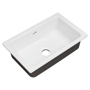 American Standard 77SB30190.308 Delancey 30 x 19 Single Bowl Cast Iron Kitchen Sink Brilliant White